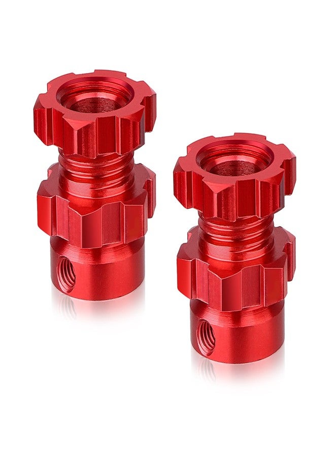 FriHobby 4pcs FriHobby 17mm Wheel Spacer Splined Wheel Hubs Extension Drive Adapter & Nut for Traxxas E-Revo Revo 3.3 E-Maxx T-Maxx Summit Slayer Losi Baja Rey 1/10 RC Monster Truck (Red) - Image 3